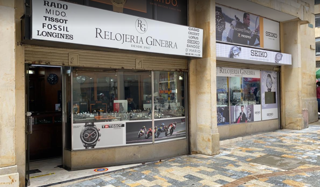 Fachada Relojería Ginebra Bogotá